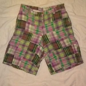 Charleston Khakis Short Size 32 Multi Color Plaid